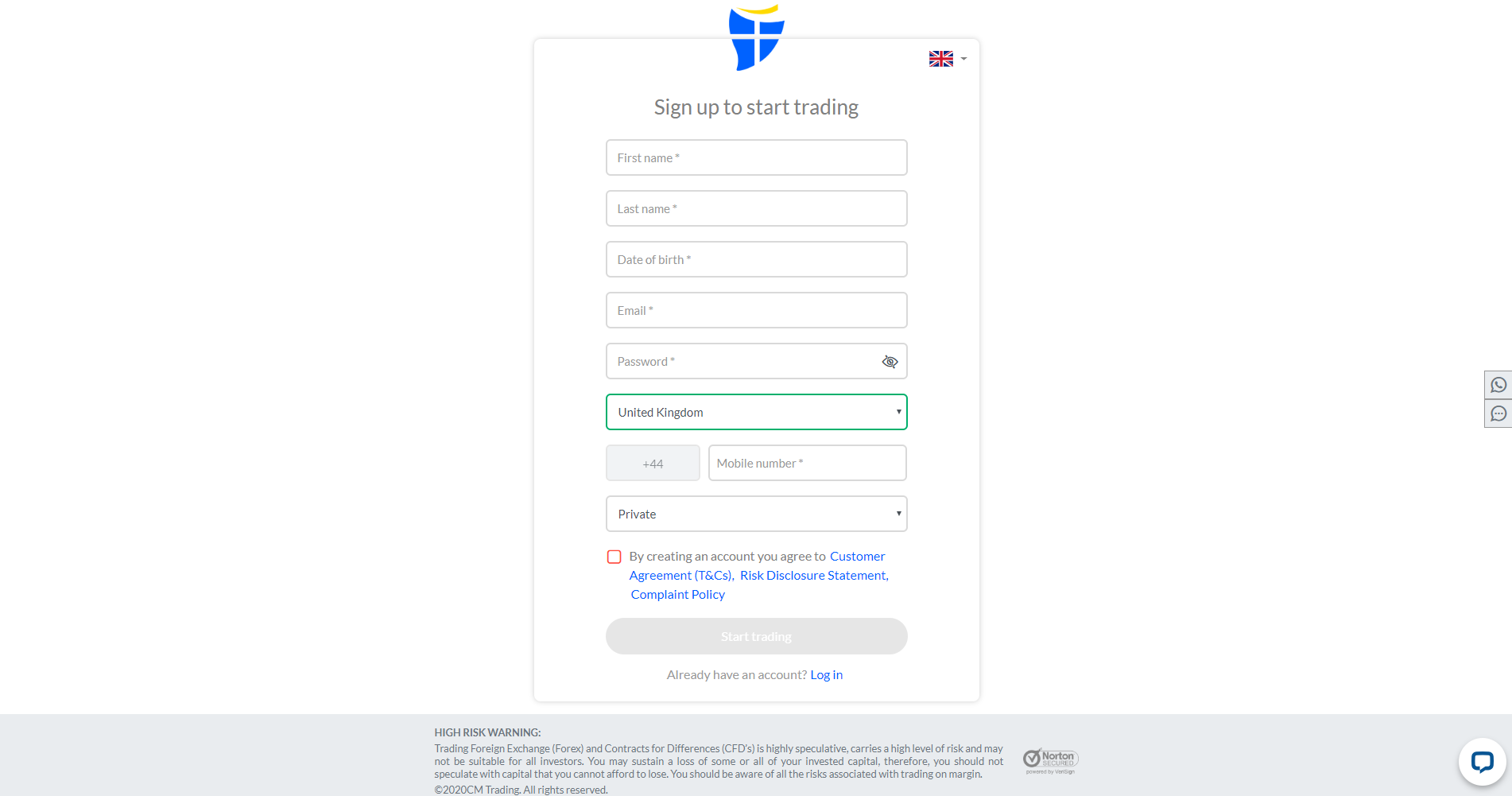 CM Trading Open Account CM Trading Open Account